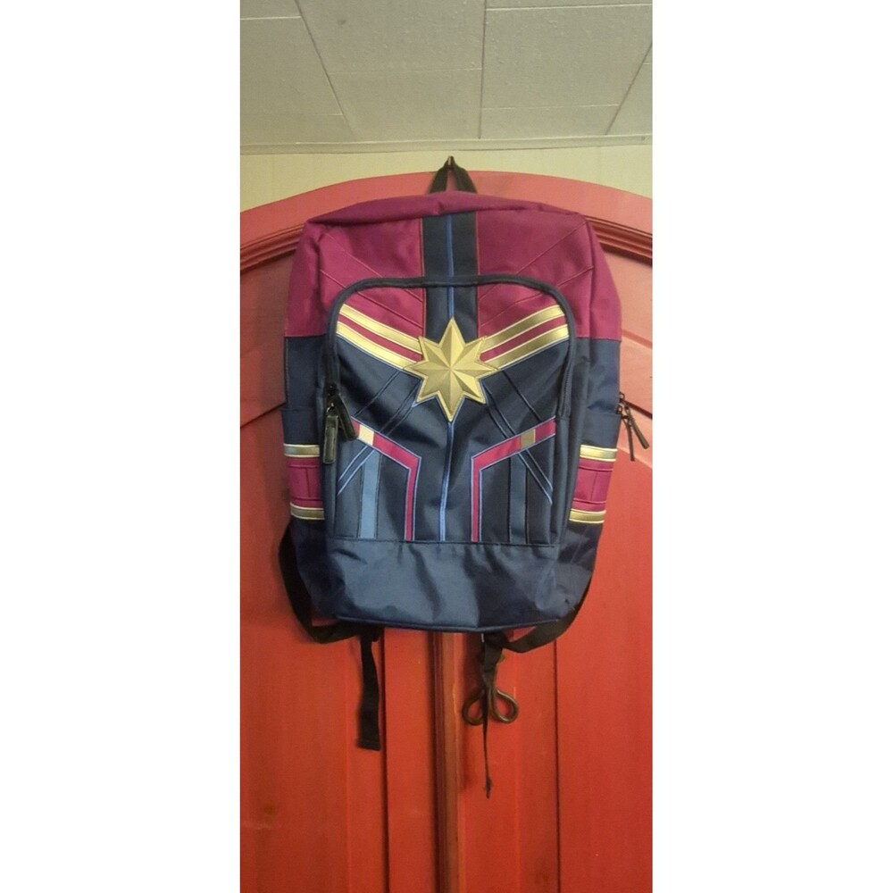 NWOT Bio World Marvel Captain Marvel Backpack Avengers School Book Tablet Bag